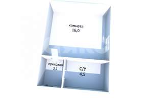 Студия квартира, вторичка, 24м2, 3/3 этаж