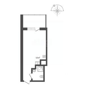 Студия квартира, вторичка, 21м2, 3/9 этаж