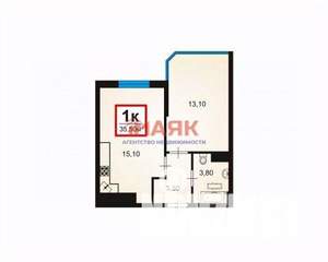 1-к квартира, вторичка, 36м2, 8/16 этаж