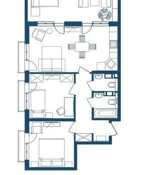 3-к квартира, вторичка, 73м2, 6/7 этаж