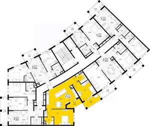 2-к квартира, вторичка, 73м2, 4/8 этаж