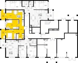 2-к квартира, вторичка, 54м2, 1/8 этаж