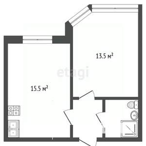 1-к квартира, вторичка, 36м2, 10/16 этаж