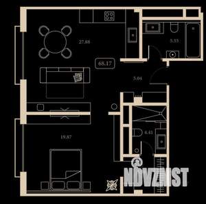 1-к квартира, вторичка, 71м2, 3/7 этаж