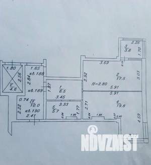 2-к квартира, вторичка, 49м2, 1/5 этаж
