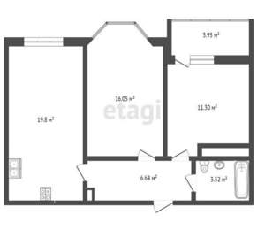 3-к квартира, вторичка, 61м2, 13/18 этаж