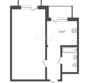 1-к квартира, вторичка, 37м2, 1/19 этаж