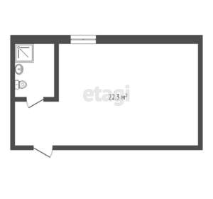 Студия квартира, вторичка, 22м2, 1/6 этаж