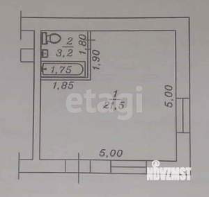 Студия квартира, вторичка, 25м2, 1/4 этаж