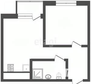 1-к квартира, вторичка, 34м2, 4/7 этаж