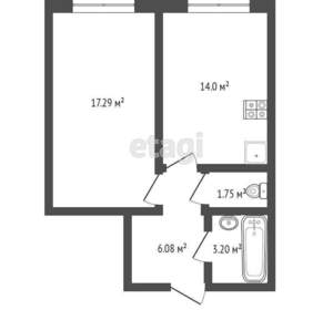 1-к квартира, вторичка, 42м2, 1/16 этаж