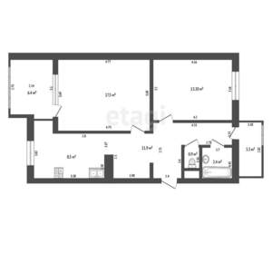 2-к квартира, вторичка, 54м2, 5/9 этаж