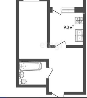 1-к квартира, вторичка, 30м2, 6/8 этаж