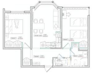 2-к квартира, вторичка, 58м2, 5/9 этаж
