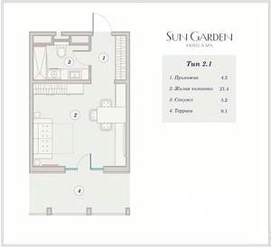 Студия квартира, вторичка, 40м2, 1/9 этаж