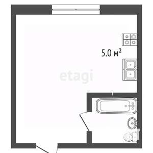 Студия квартира, вторичка, 20м2, 1/16 этаж