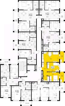 2-к квартира, вторичка, 55м2, 2/8 этаж