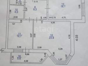 2-к квартира, вторичка, 69м2, 7/9 этаж