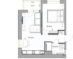 1-к квартира, вторичка, 37м2, 10/16 этаж