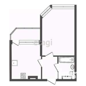 1-к квартира, вторичка, 41м2, 9/20 этаж