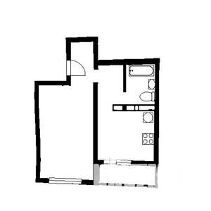 1-к квартира, вторичка, 45м2, 8/16 этаж