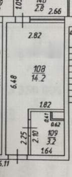 Студия квартира, вторичка, 24м2, 2/3 этаж