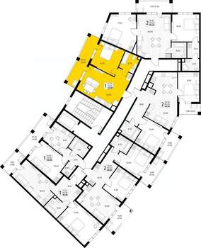 1-к квартира, вторичка, 45м2, 2/8 этаж