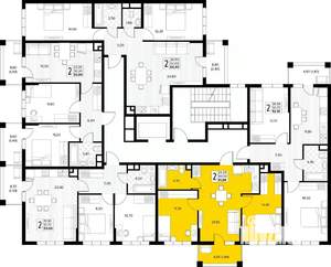 2-к квартира, вторичка, 52м2, 2/8 этаж