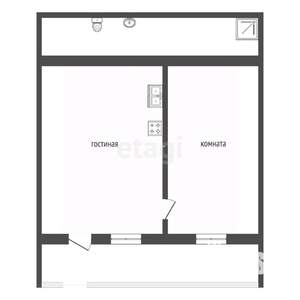 1-к квартира, вторичка, 16м2, 4/4 этаж