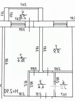 1-к квартира, вторичка, 36м2, 4/4 этаж