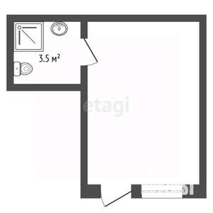 1-к квартира, вторичка, 17м2, 2/2 этаж