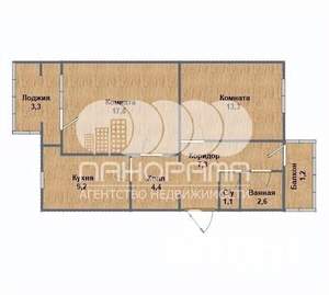 2-к квартира, вторичка, 56м2, 2/9 этаж