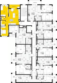 2-к квартира, вторичка, 60м2, 2/8 этаж