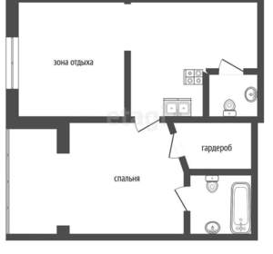 1-к квартира, вторичка, 59м2, 16/20 этаж