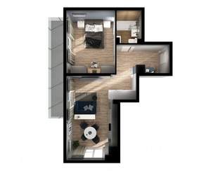1-к квартира, вторичка, 55м2, 3/7 этаж