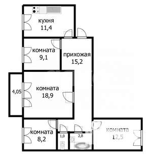 4-к квартира, вторичка, 80м2, 4/5 этаж