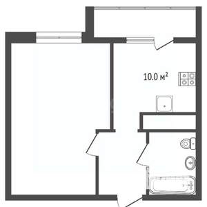 1-к квартира, вторичка, 45м2, 9/9 этаж