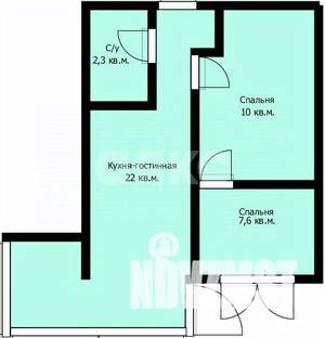 1-к квартира, вторичка, 40м2, 5/7 этаж