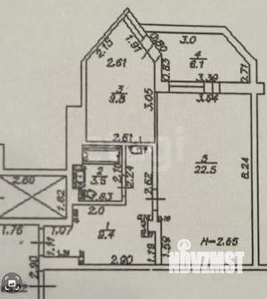 1-к квартира, вторичка, 45м2, 5/9 этаж