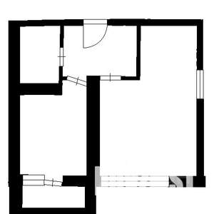 1-к квартира, сданный дом, 45м2, 2/8 этаж