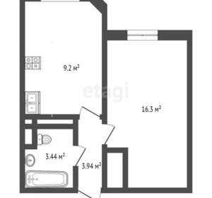 1-к квартира, вторичка, 37м2, 7/16 этаж