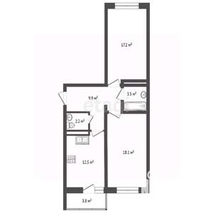 2-к квартира, вторичка, 67м2, 11/13 этаж