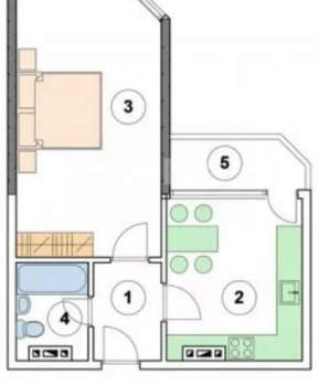1-к квартира, вторичка, 44м2, 17/20 этаж