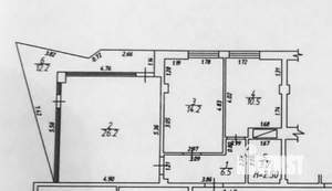2-к квартира, вторичка, 61м2, 5/6 этаж