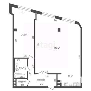2-к квартира, вторичка, 98м2, 5/12 этаж