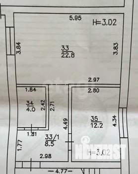 1-к квартира, вторичка, 48м2, 1/4 этаж