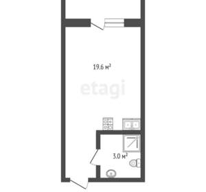 Студия квартира, вторичка, 20м2, 1/9 этаж