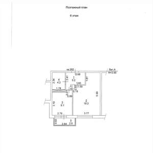 1-к квартира, вторичка, 40м2, 6/9 этаж
