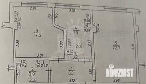 2-к квартира, вторичка, 57м2, 3/4 этаж