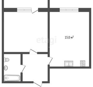 1-к квартира, вторичка, 38м2, 8/16 этаж